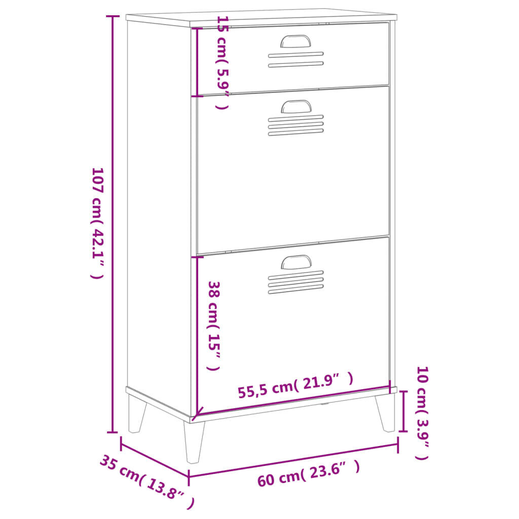 Shoe Cabinet VIKEN White Engineered Wood Price