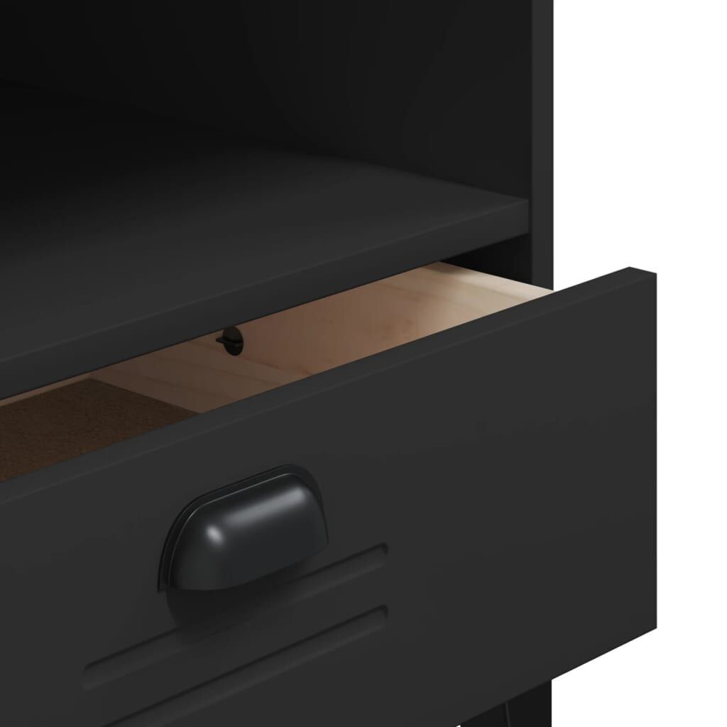 TV Cabinet VIKEN Black Engineered Wood Price