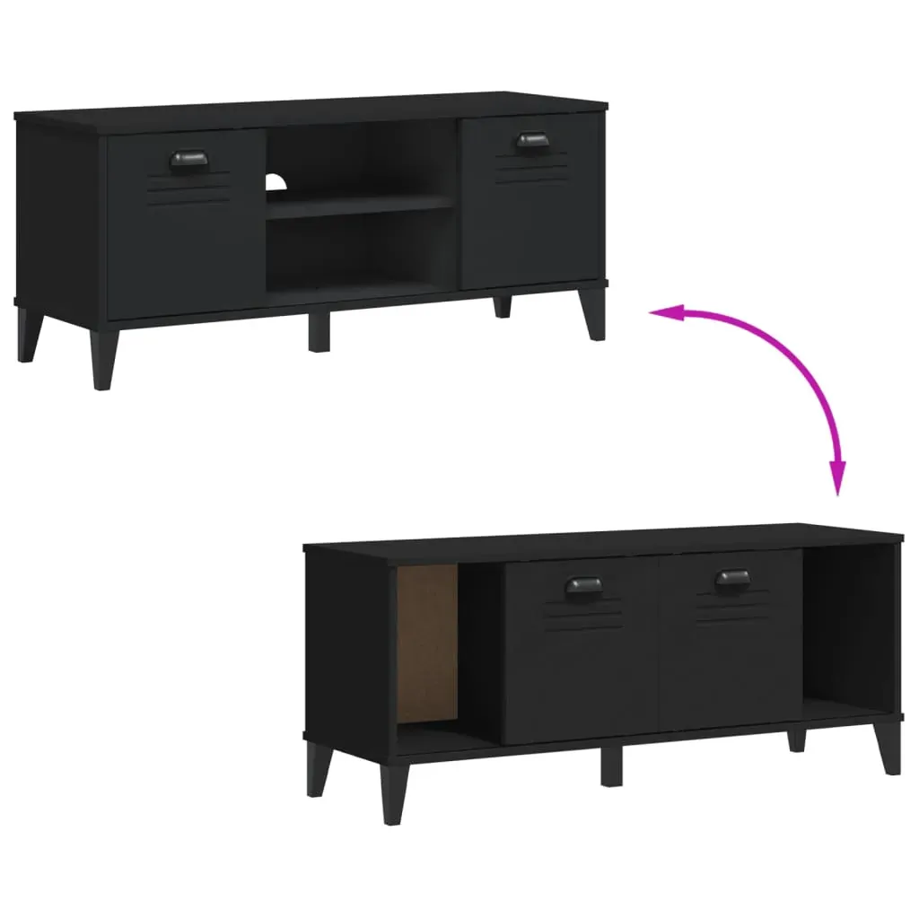 Shoe Bench VIKEN Black 106x35x45 cm Engineered Wood Price
