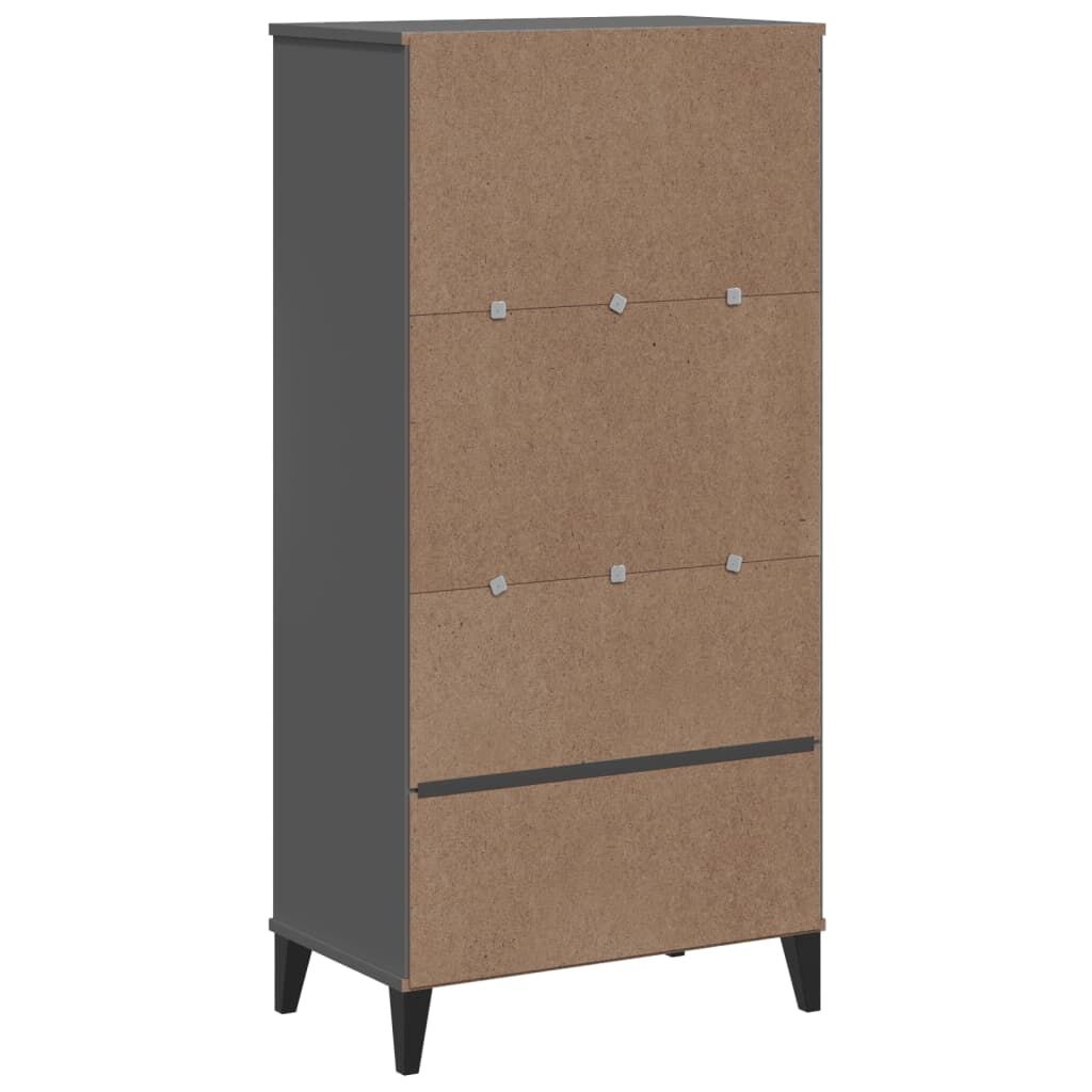 Bookcase VIKEN Anthracite Grey 60x35x123 cm Engineered Wood Price