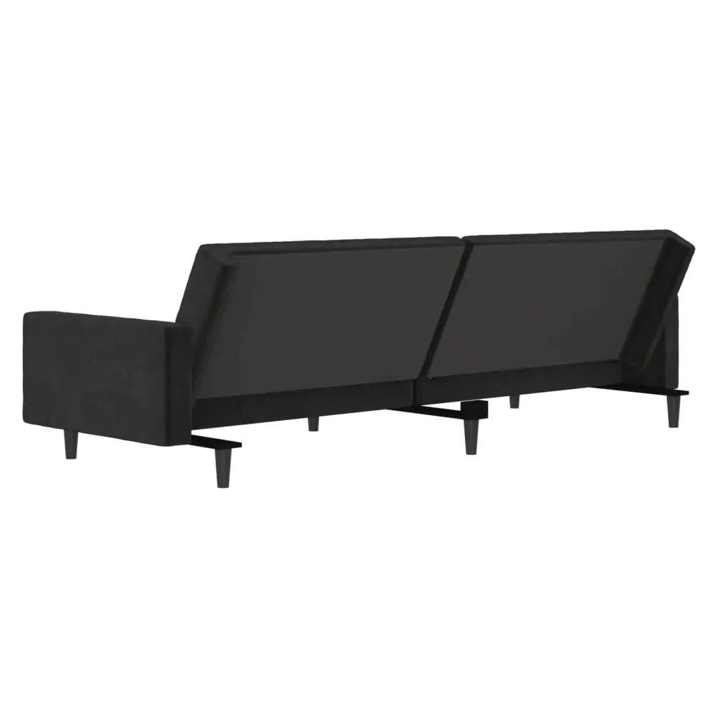 2-Seater Sofa Bed Black Velvet Price