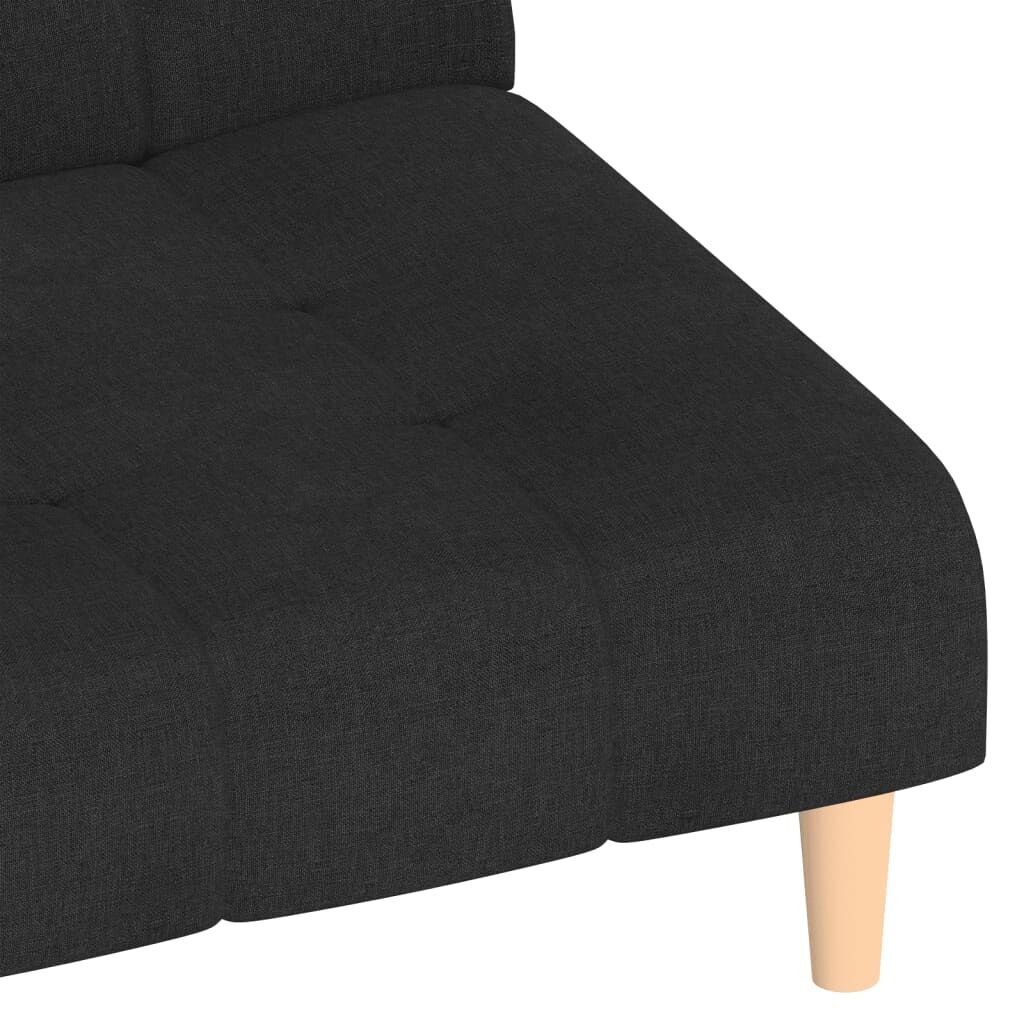 2-Seater Sofa Bed Black Fabric Price