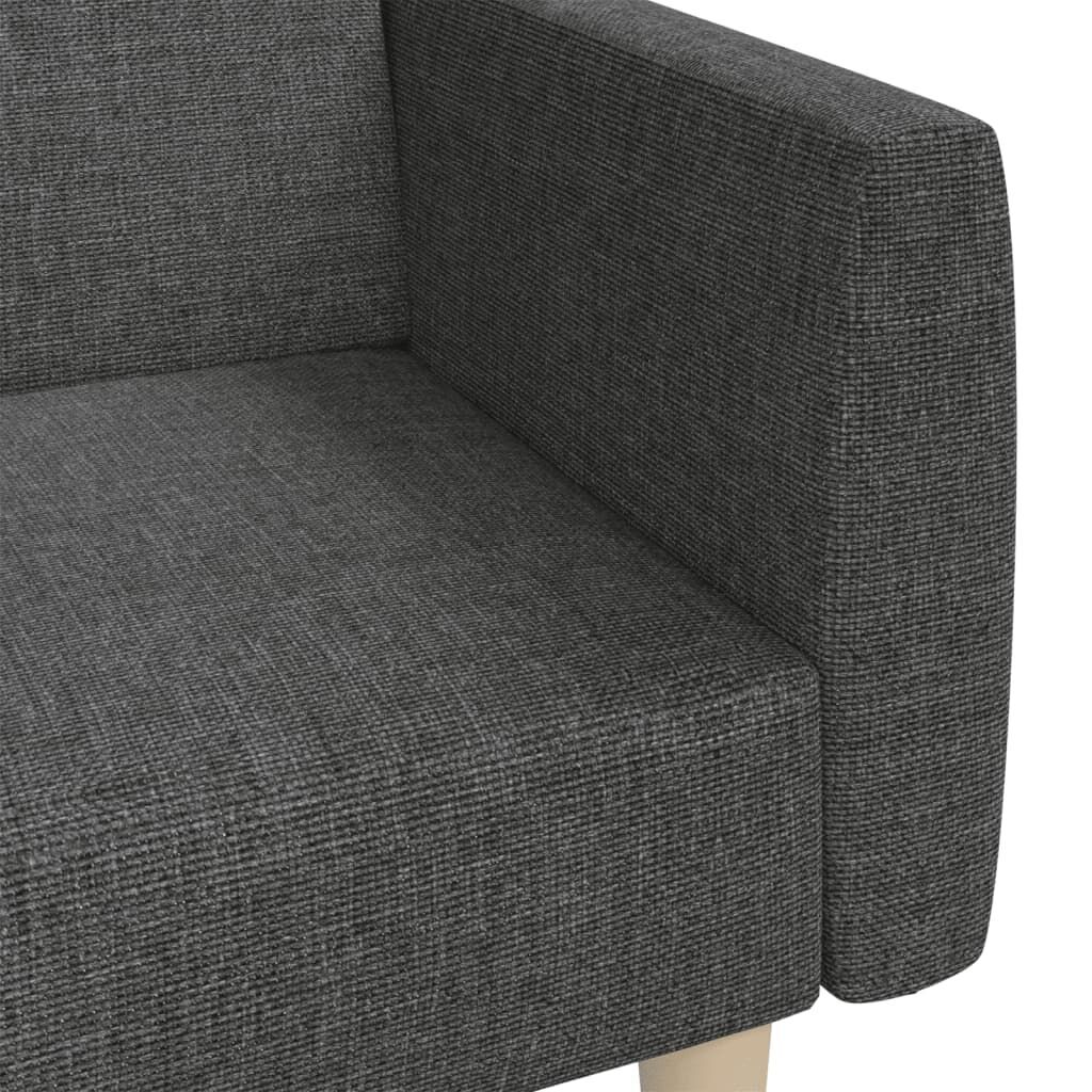 2-Seater Sofa Bed Dark Grey Fabric Price