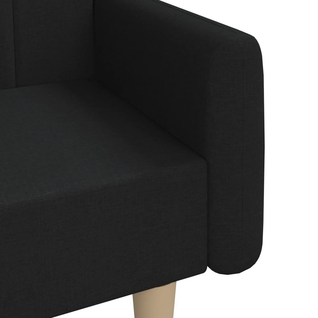 2-Seater Sofa Bed Black Fabric Price