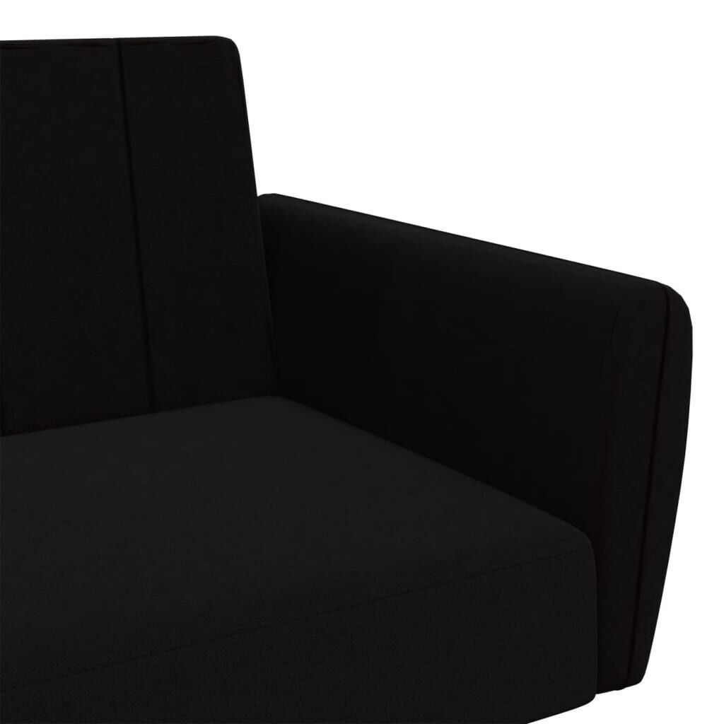2-Seater Sofa Bed Black Velvet Price