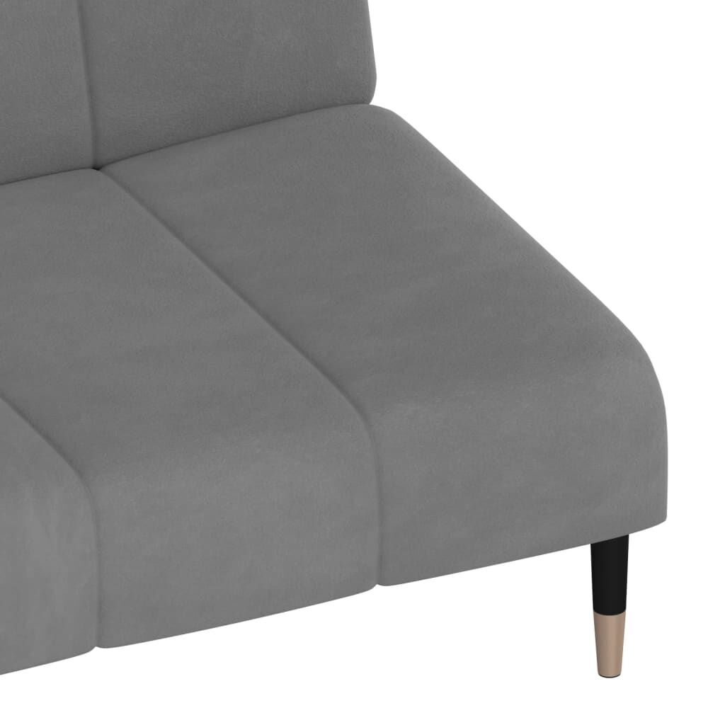 2-Seater Sofa Bed Light Grey Velvet Price