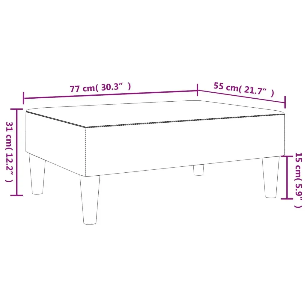 Footstool Light Grey 77x55x31 cm Velvet Price