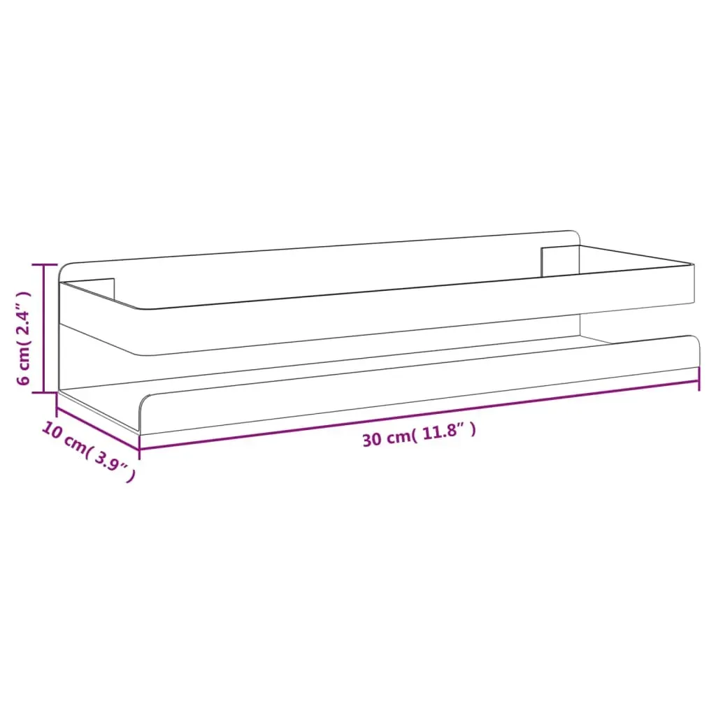 Shower Shelf Matt Black 30x10x6 cm Brushed 304 Stainless Steel Price