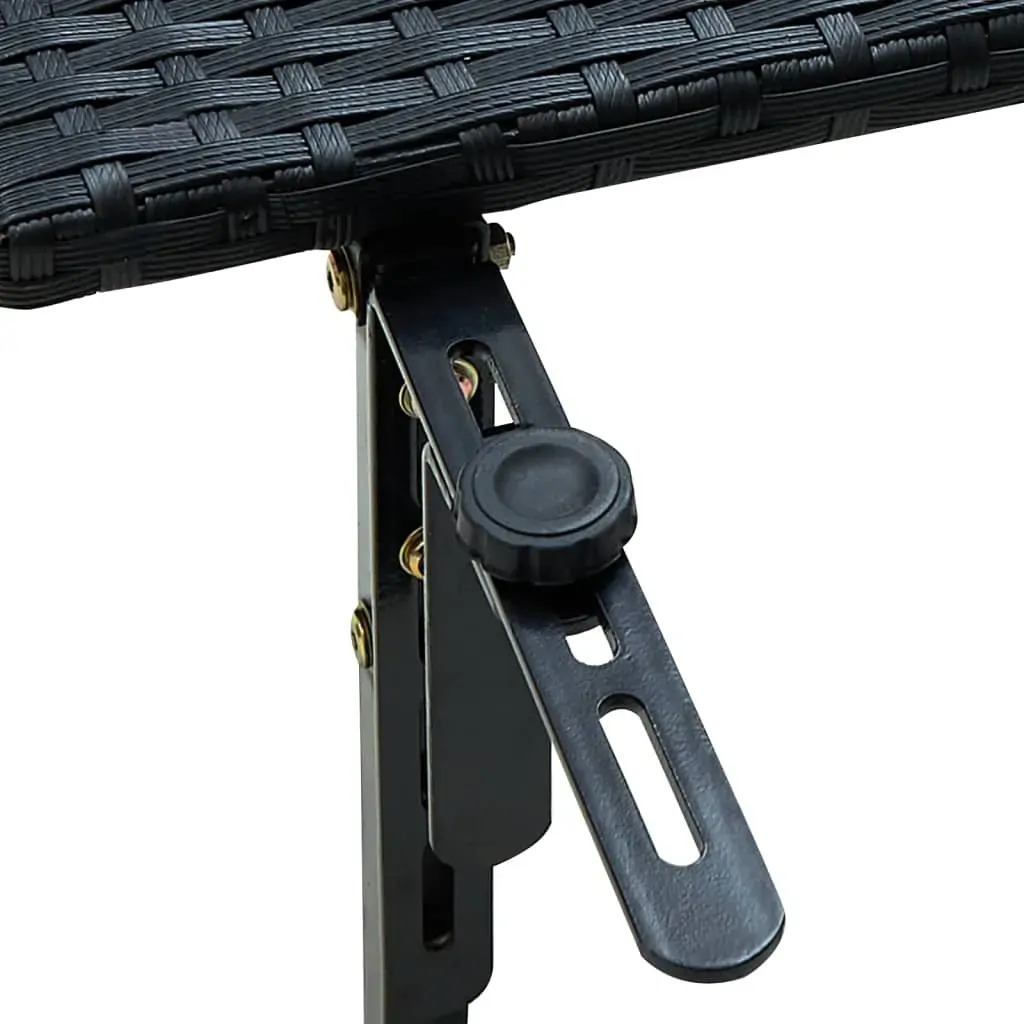 Balcony Table 60x60x32 cm Black Poly Rattan Price