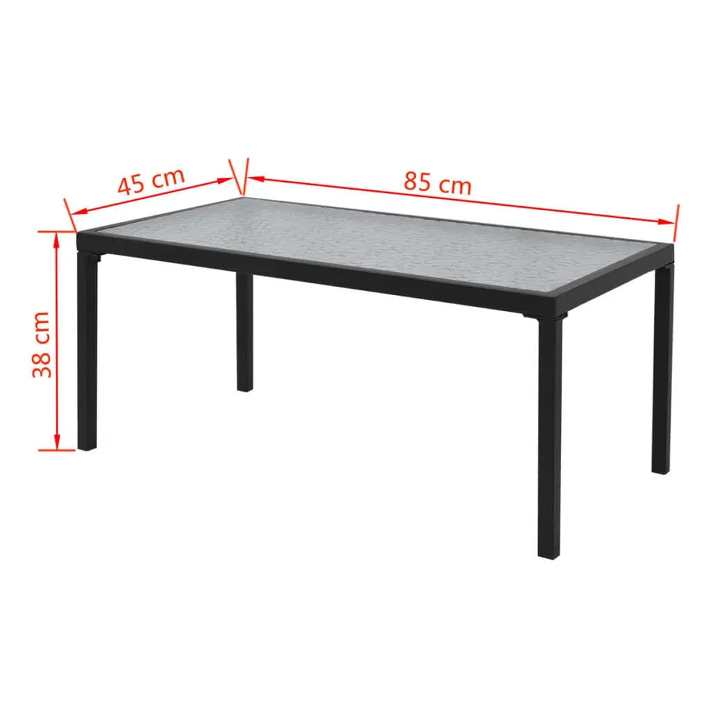 4 Piece Garden Lounge Set Textilene Black Price