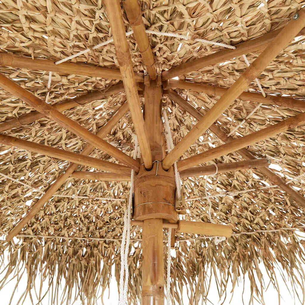 Bamboo Garden Parasol with Banana Leaf Roof 210 cm Price