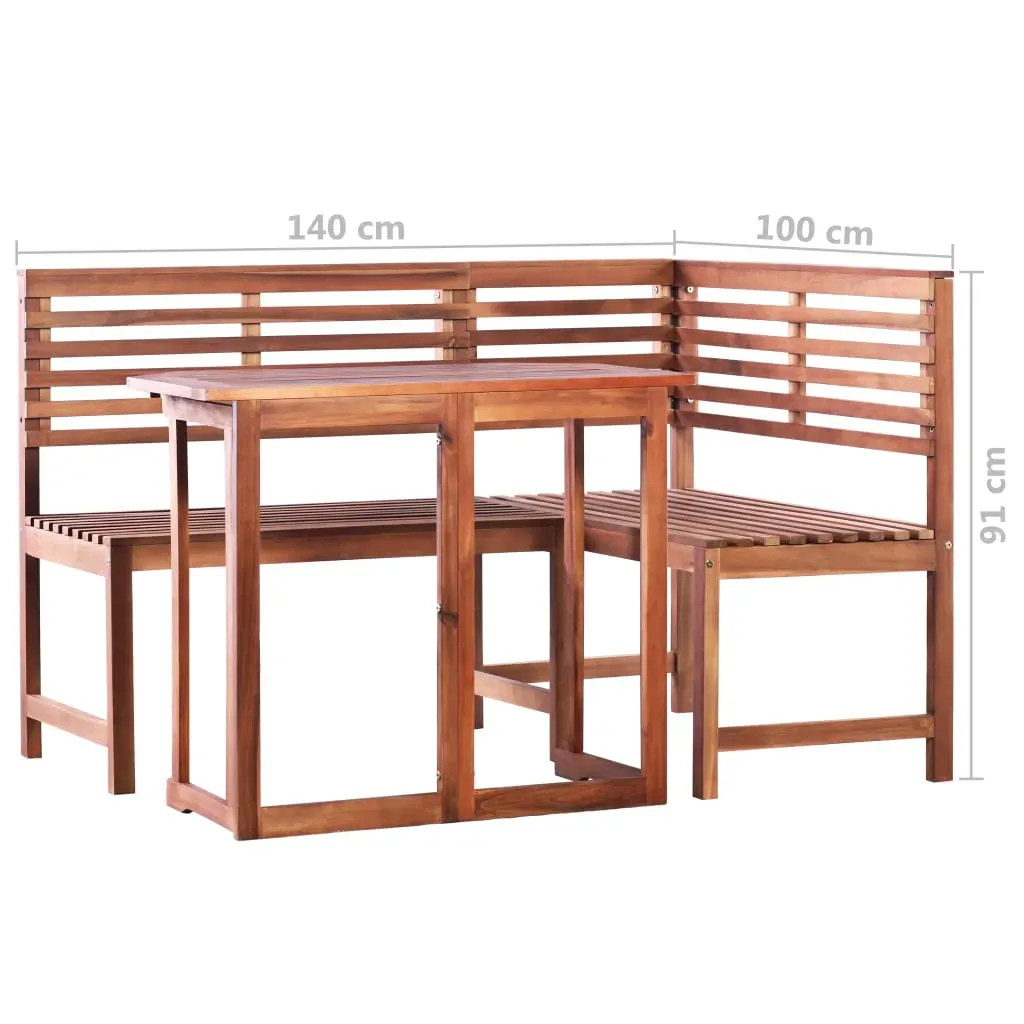 2 Piece Bistro Set Solid Acacia Wood Price