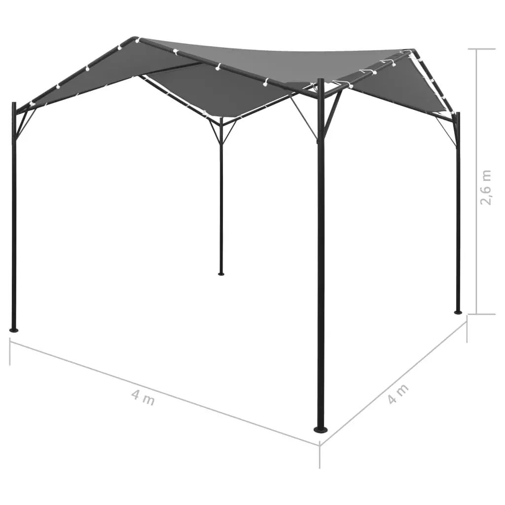Gazebo 4x4 m Anthracite Price