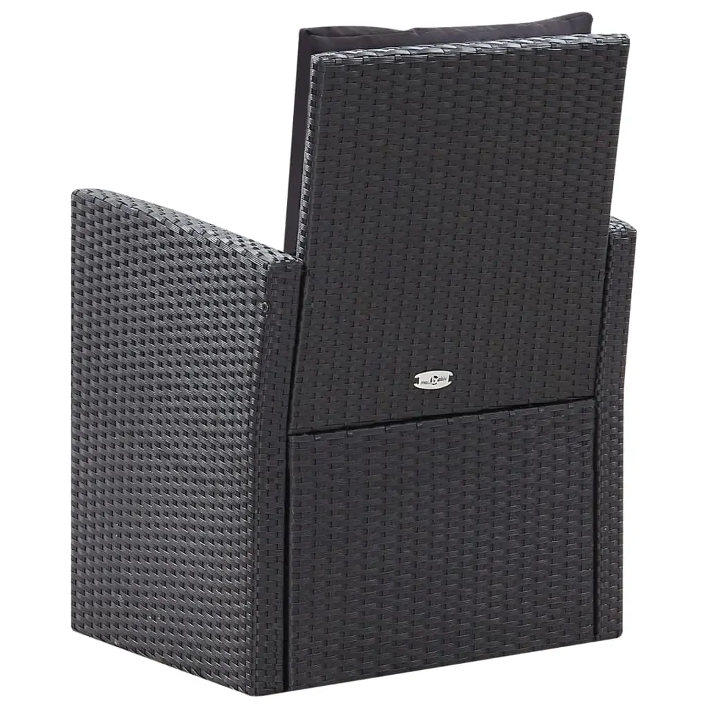 6 Piece Garden Lounge Set with Cushions Poly Rattan Black Price