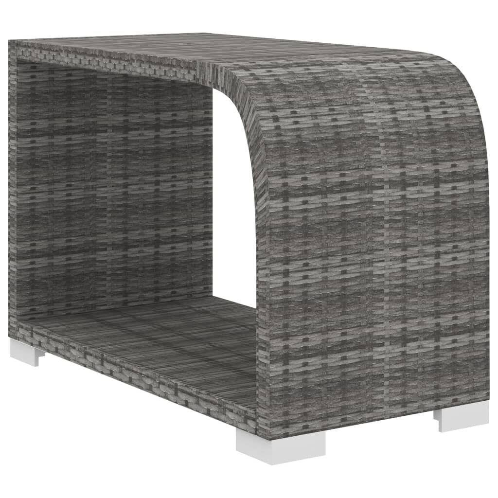 8 Piece Garden Lounge Set with Cushions Poly Rattan Grey Price