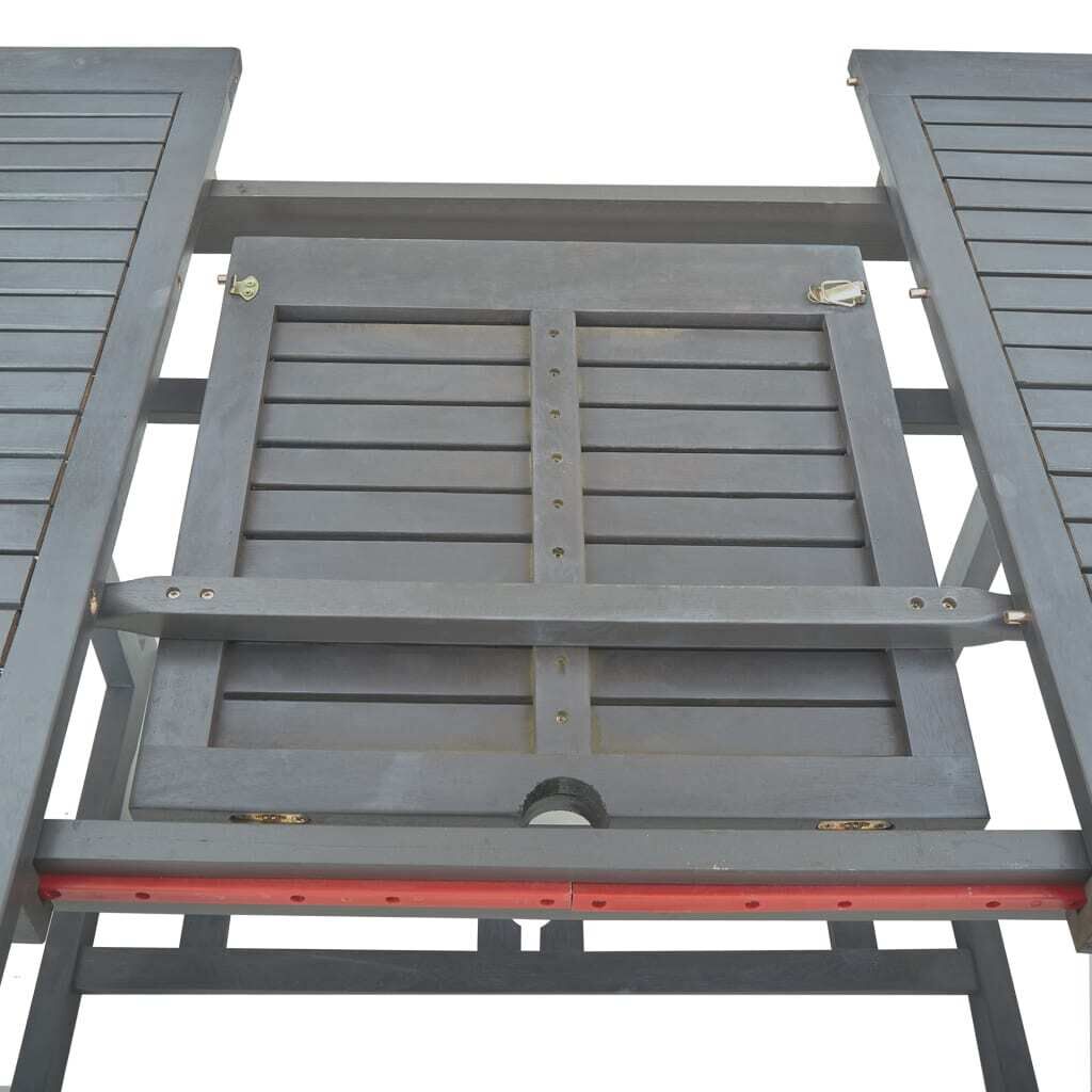 Garden Table Grey 200x100x75 cm Solid Acacia Wood Price