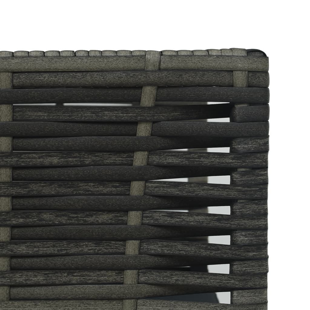 3 Piece Bistro Set with Cushions Poly Rattan Grey Price