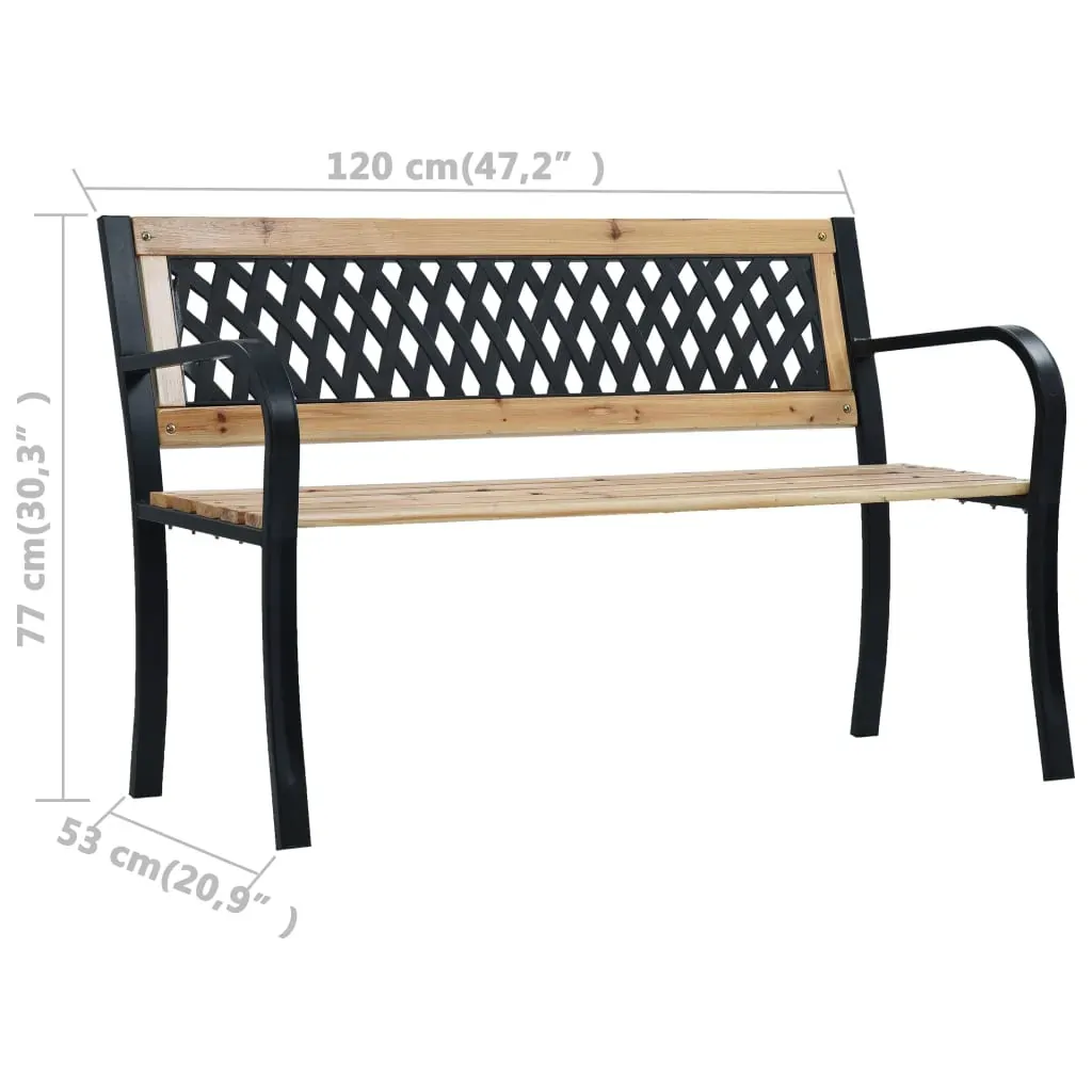 Garden Bench 120 cm Wood Price