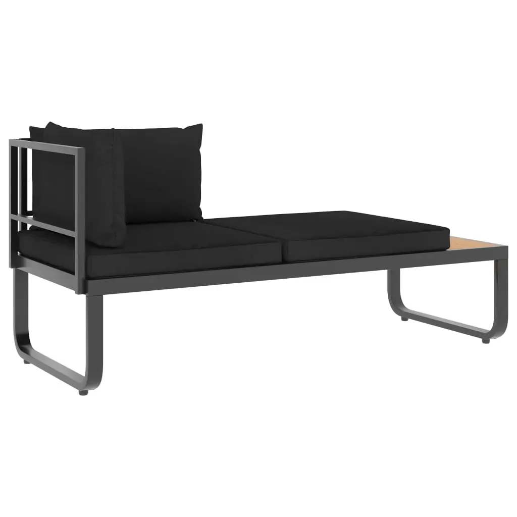 4 Piece Garden Corner Sofa Set with Cushions Aluminium and WPC Price