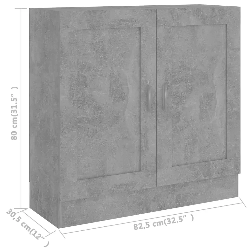 Book Cabinet Concrete Grey 82.5x30.5x80 cm Engineered Wood Price