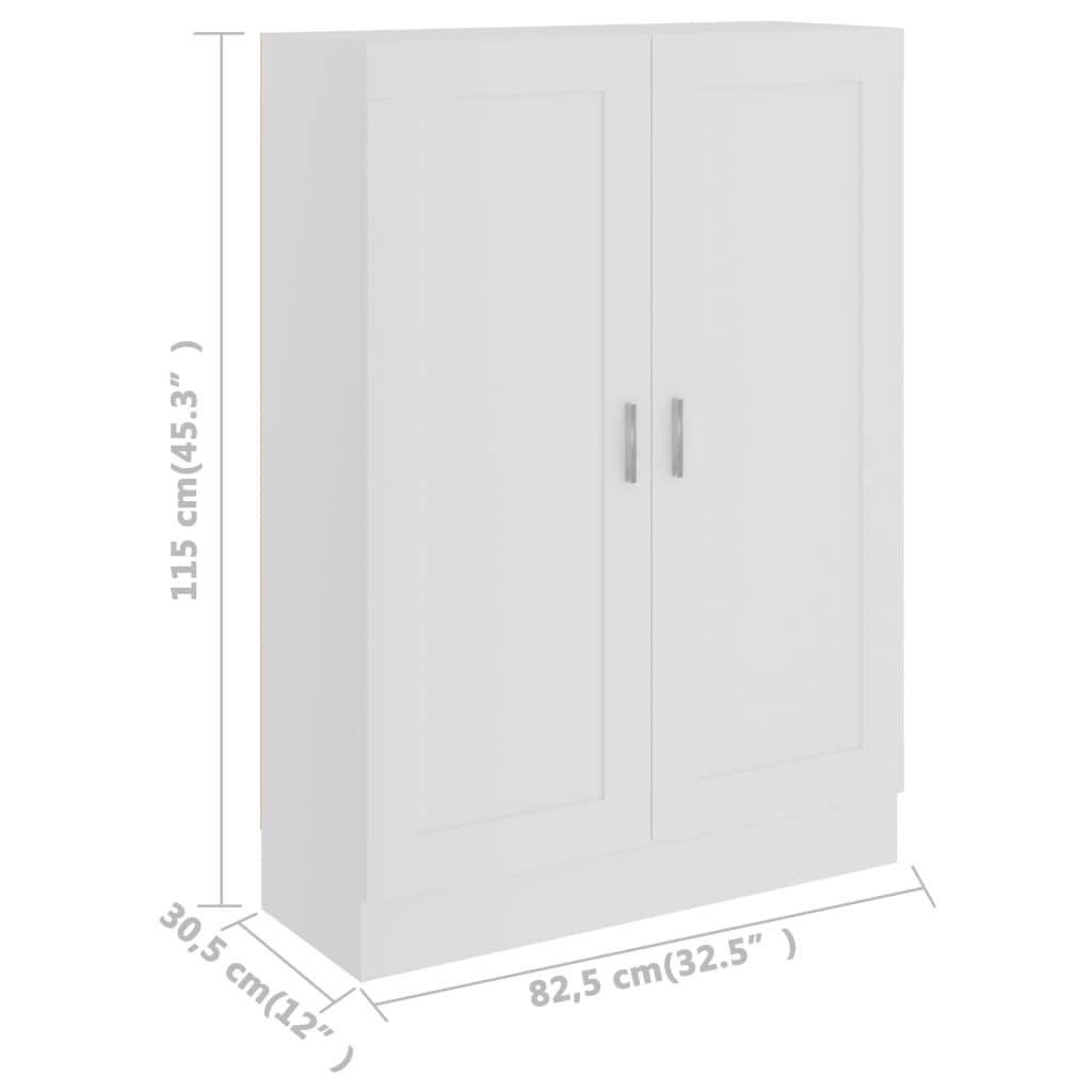 Book Cabinet White 82.5x30.5x115 cm Engineered Wood Price