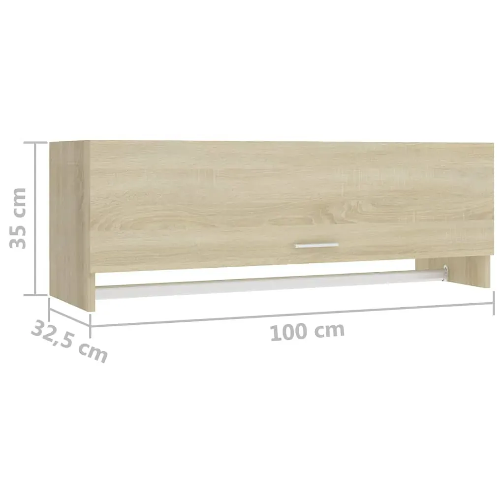 Wardrobe Sonoma Oak 100x32.5x35 cm Engineered Wood Price