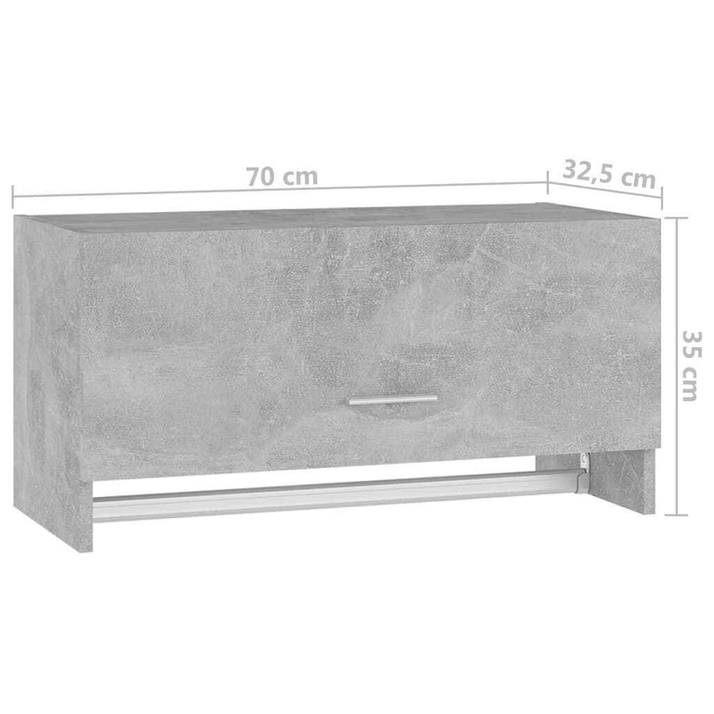 Wardrobe Concrete Grey 70x32.5x35 cm Engineered Wood Price