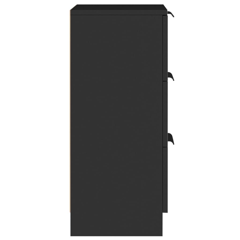 Sideboards 2 pcs Black 30x30x70 cm Engineered Wood Price
