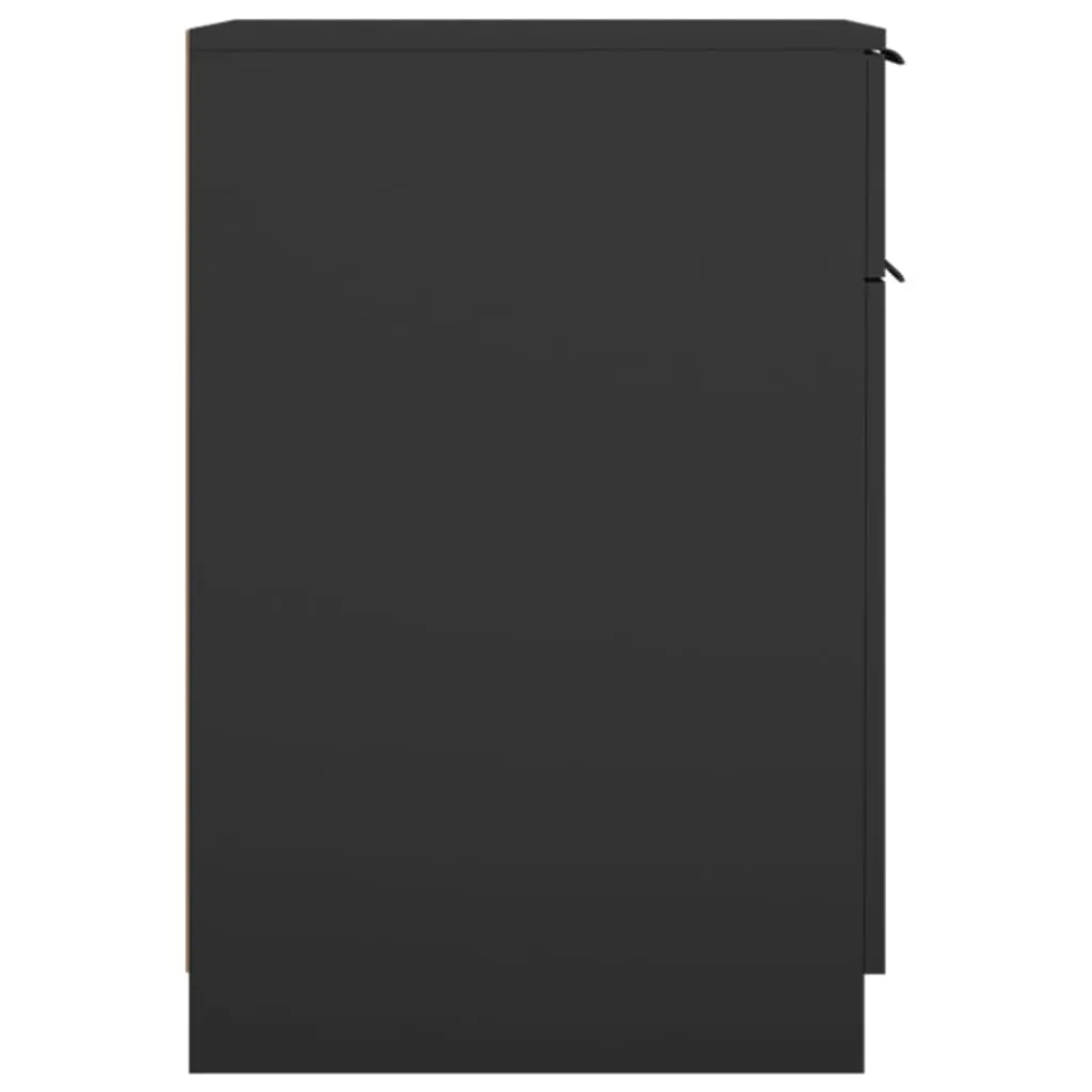 Desk Cabinet Black 33.5x50x75 cm Engineered Wood Price