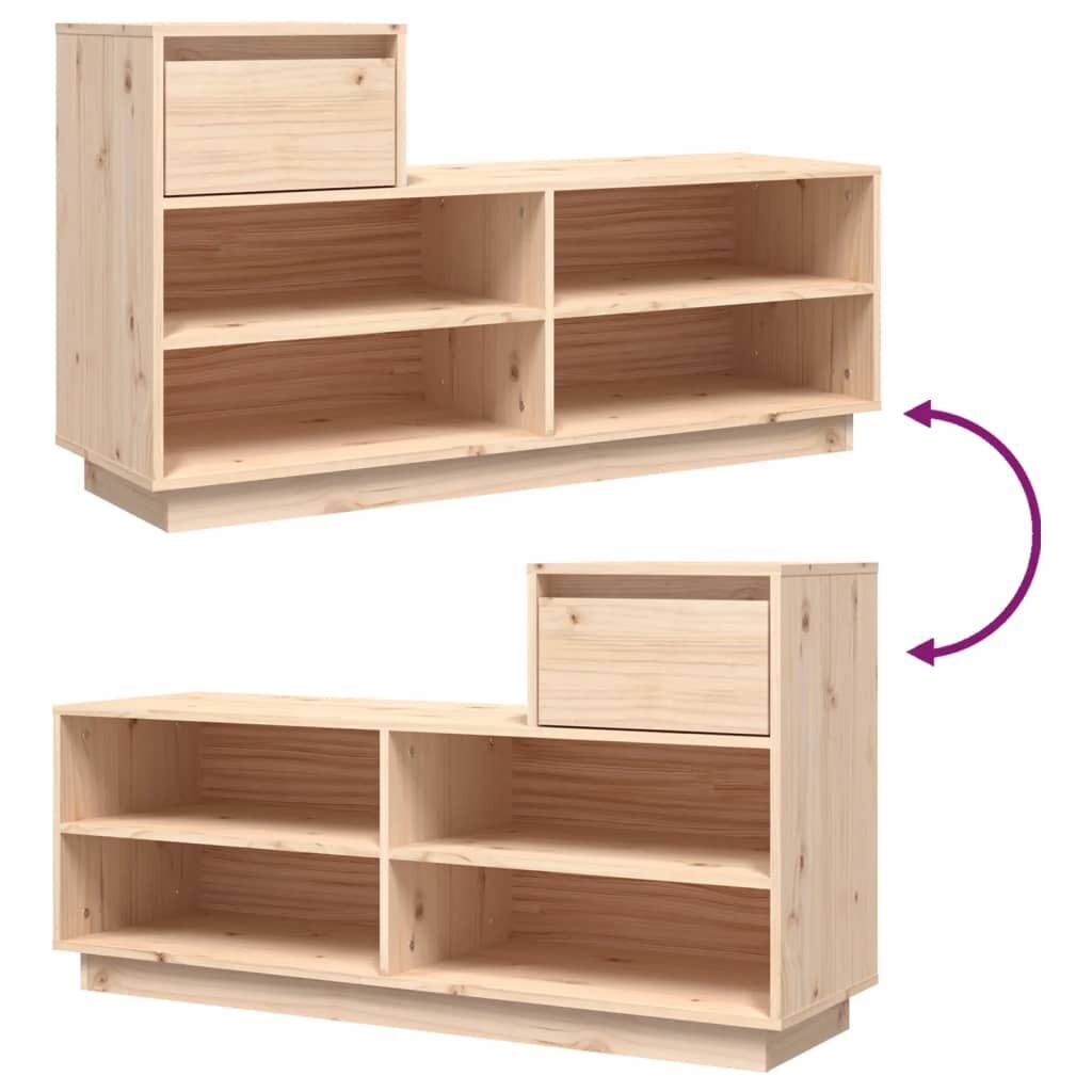 Shoe Cabinet 110x34x61 cm Solid Wood Pine Price
