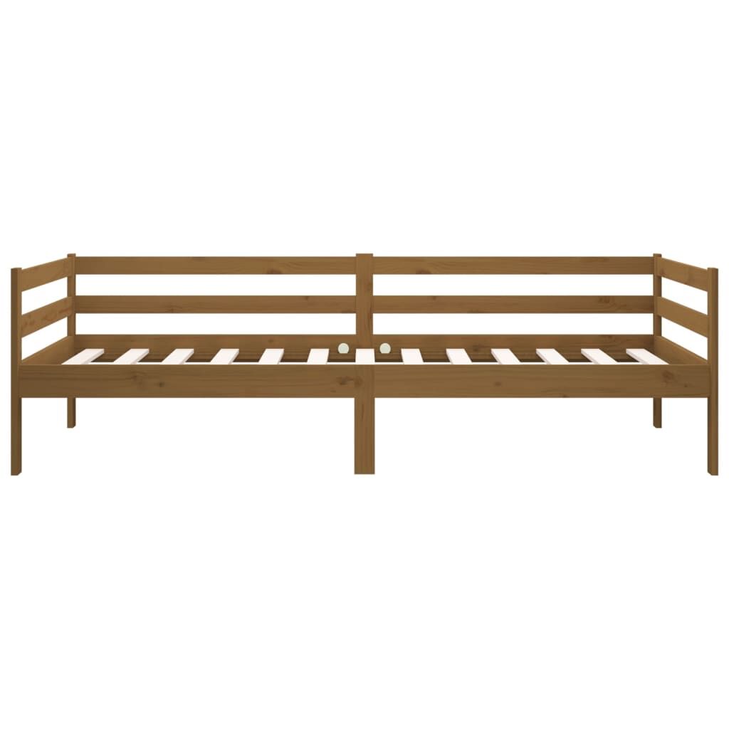 Day Bed without Mattress Honey Brown 90x190 cm Solid Wood Pine Price