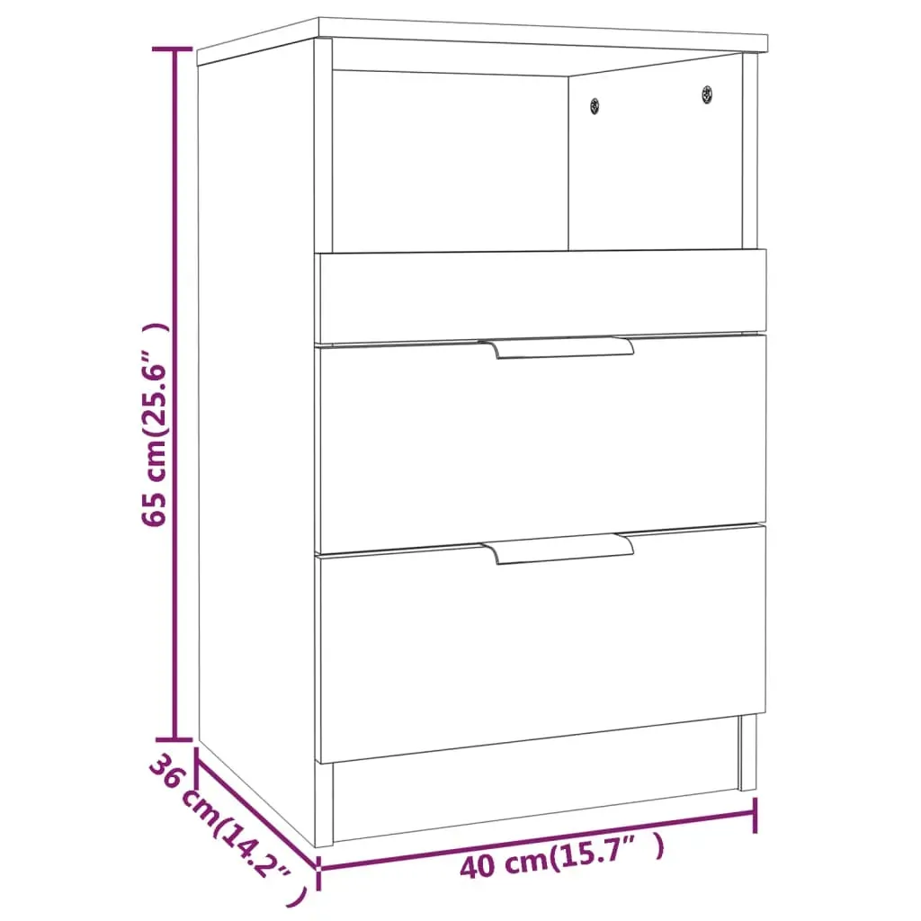 Bedside Cabinet Grey Sonoma Engineered Wood Price