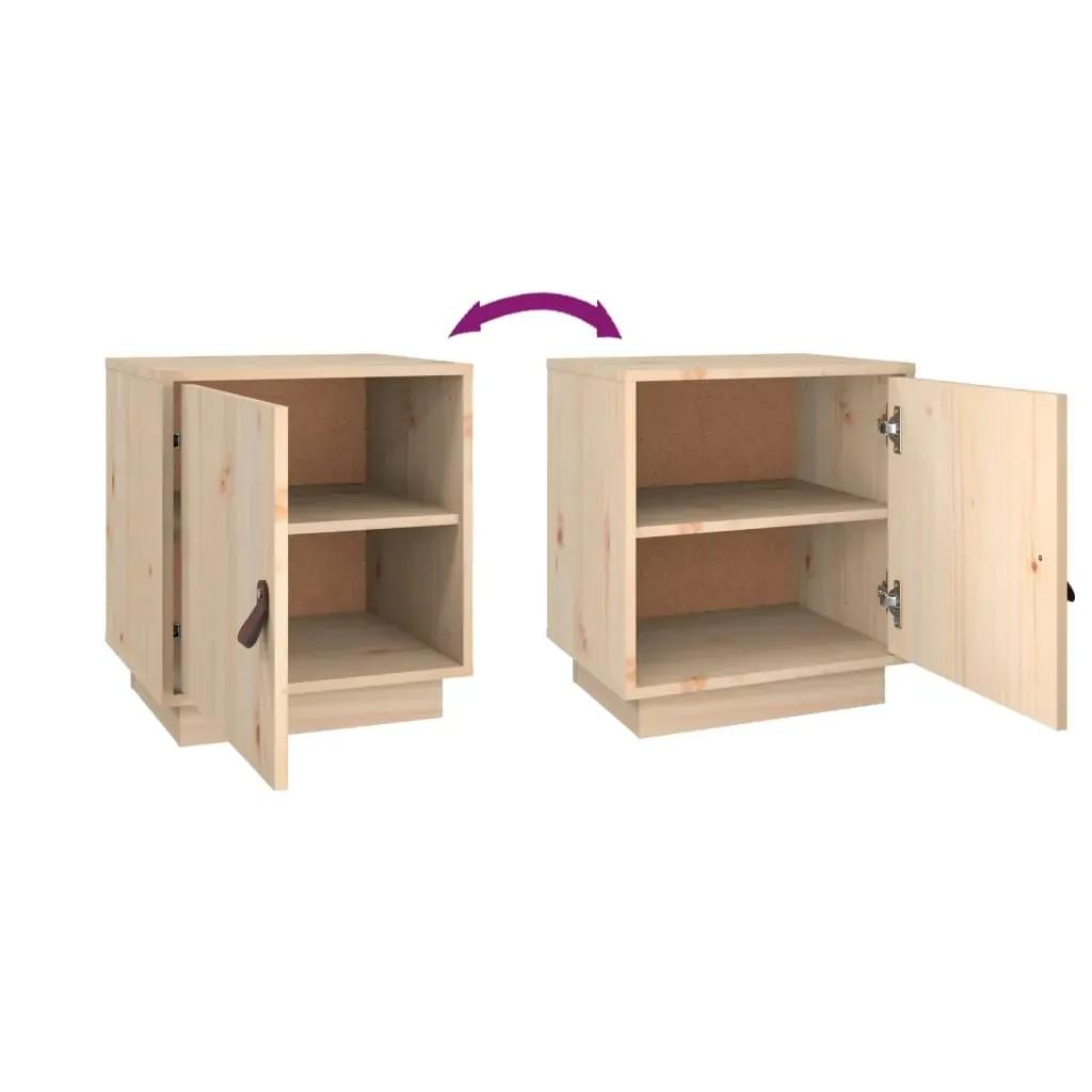Bedside Cabinets 2 pcs 40x34x45 cm Solid Wood Pine Price