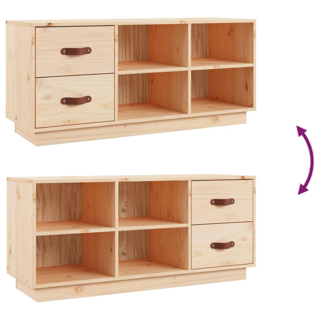 Shoe Bench 100x34x45 cm Solid Wood Pine Price