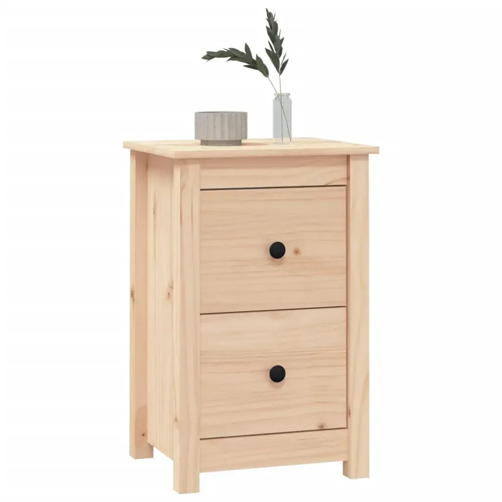 Bedside Cabinets 2 pcs 40x35x61.5 cm Solid Wood Pine Price