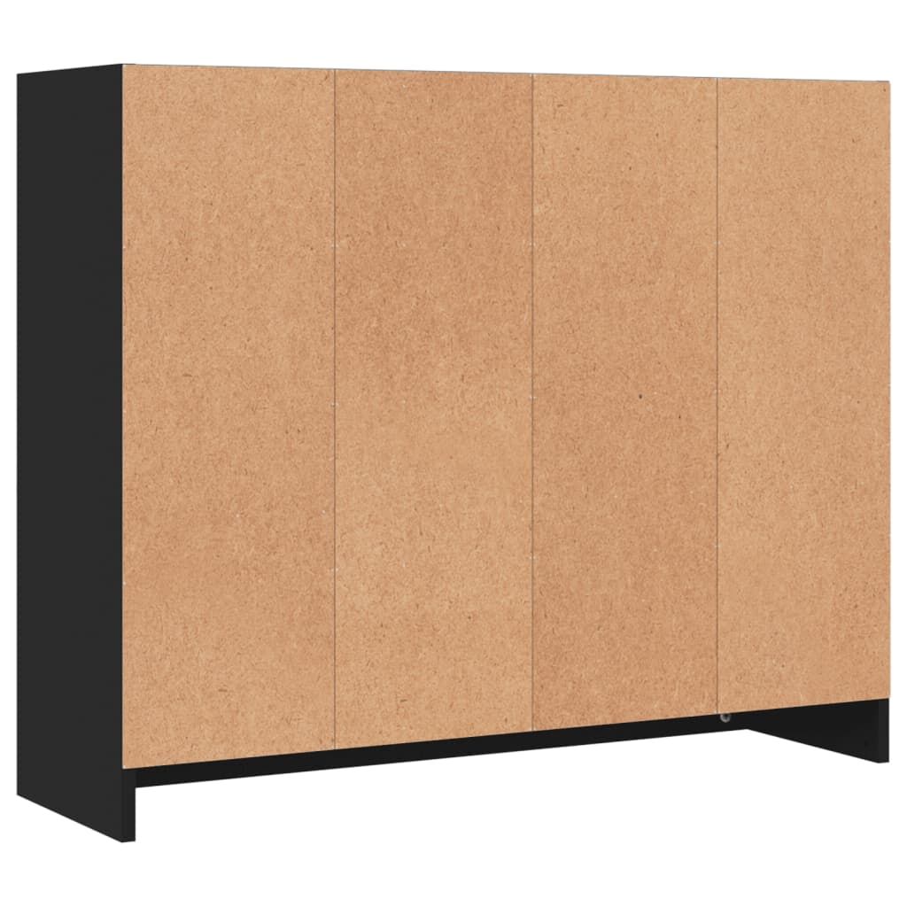 Sideboard Black 91x28x75 cm Engineered Wood Price