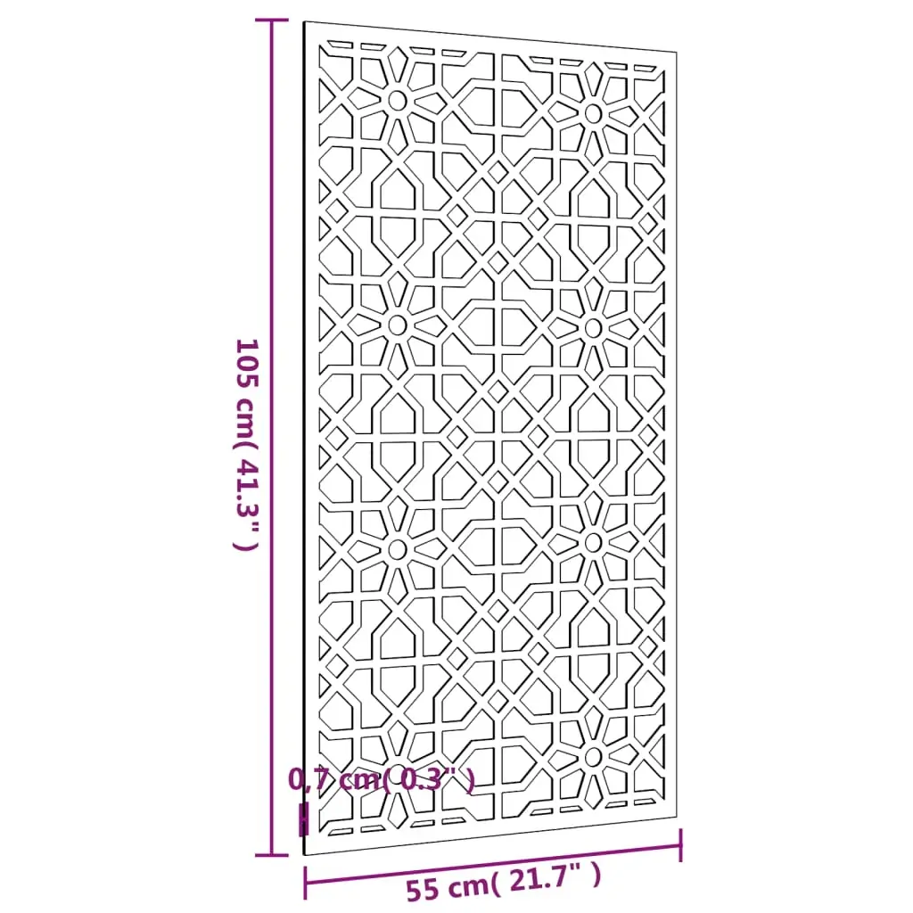 Garden Wall Decoration 105x55 cm Corten Steel Moorish Design Price