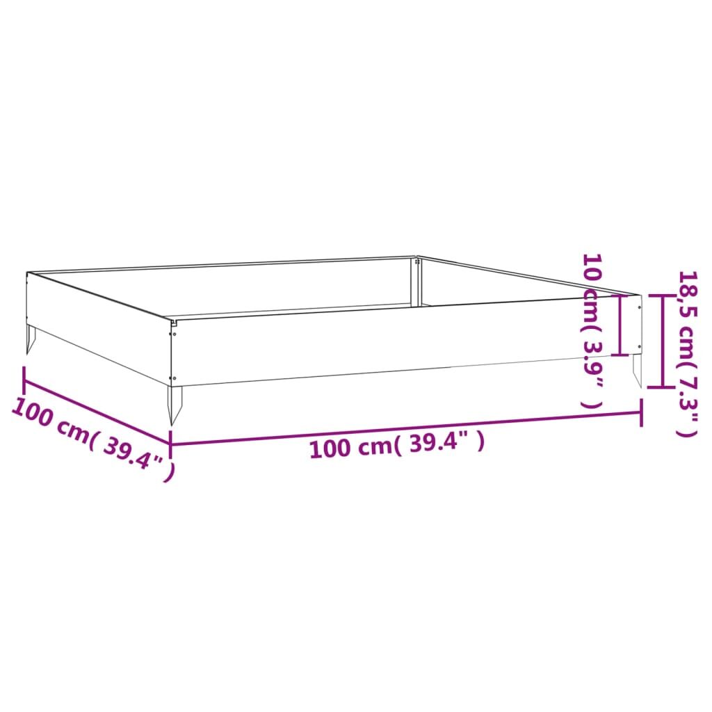 Garden Raised Bed 100x100x18.5 cm Corten Steel Price