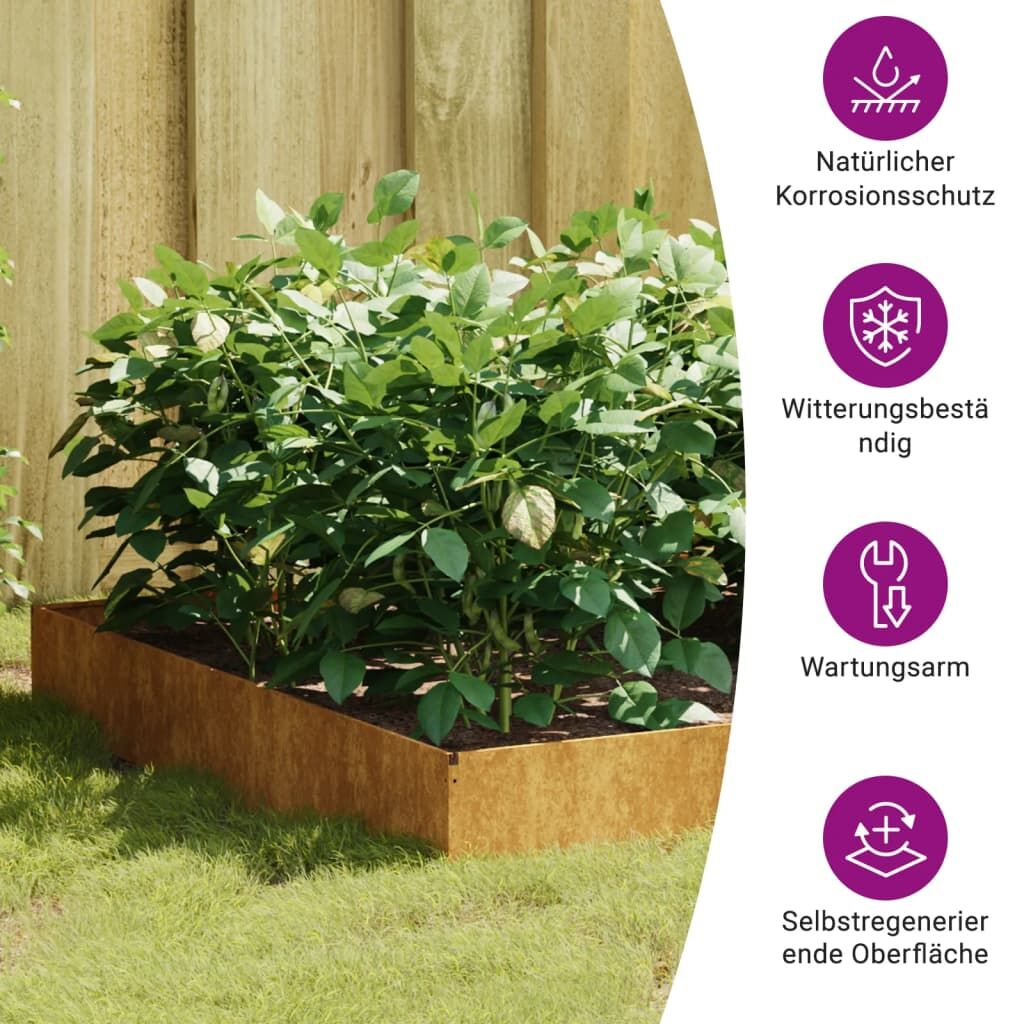 Garden Raised Bed 100x100x26 cm Corten Steel Price