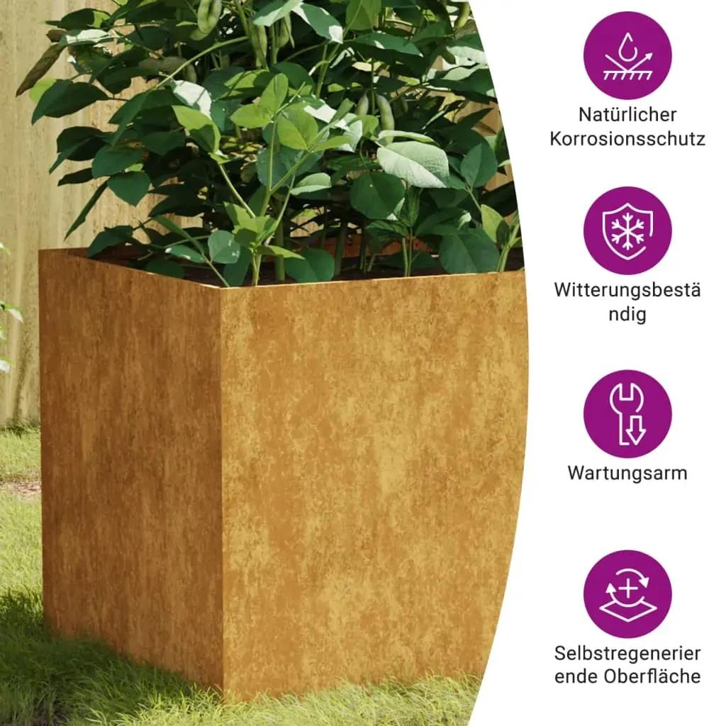 Planter 80x40x40 cm Corten Steel Price