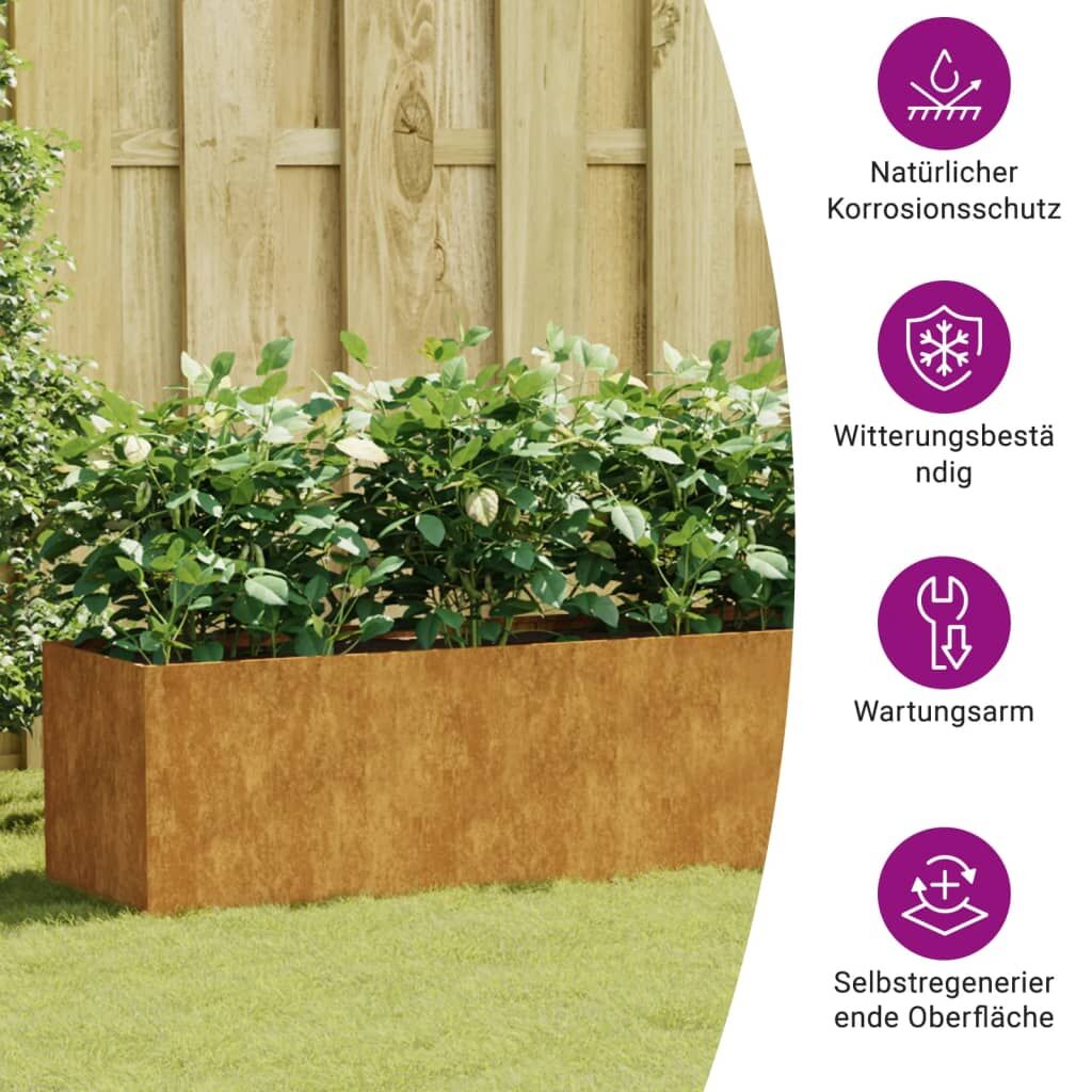 Garden Raised Bed 280x40x40 cm Corten Steel Price