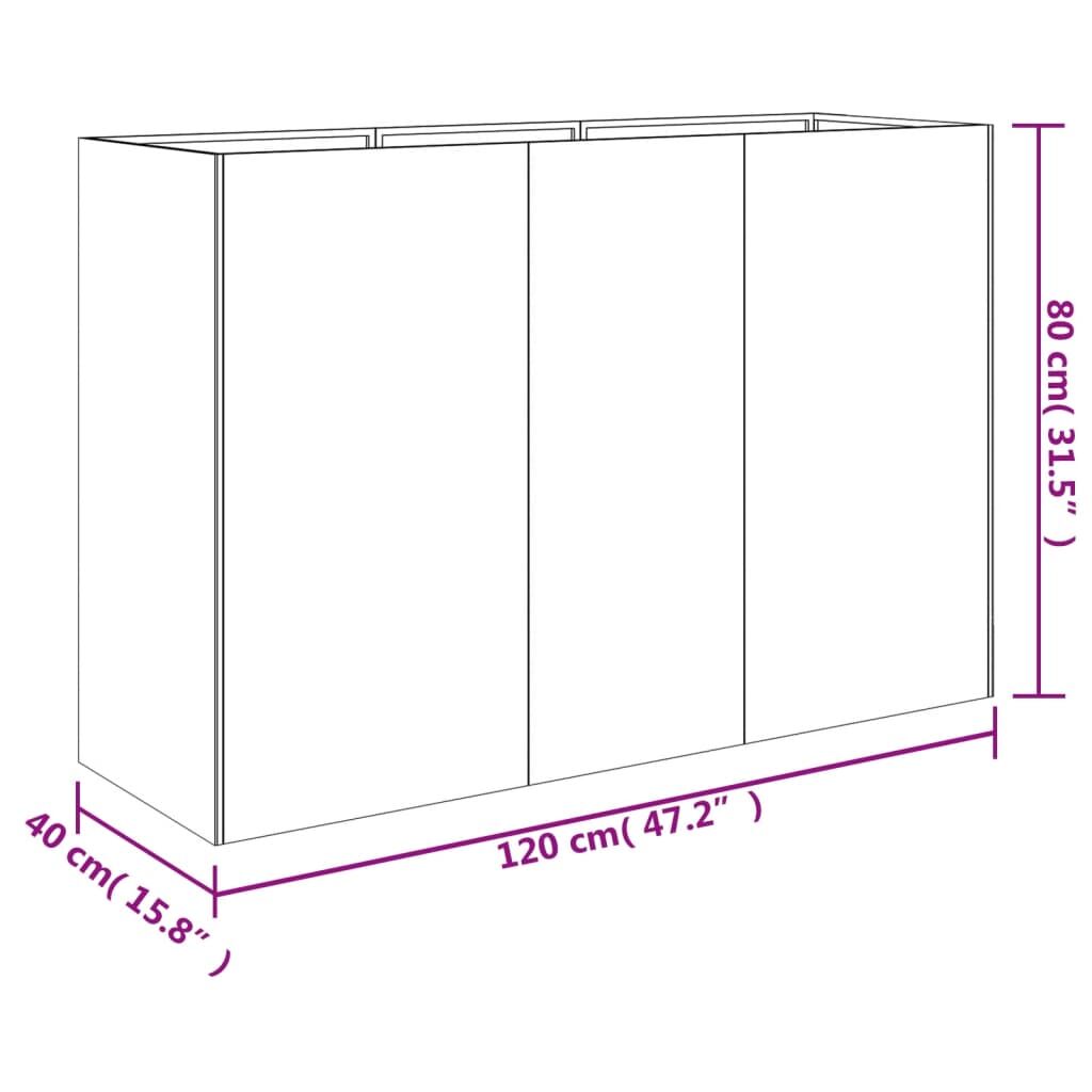 Garden Raised Bed 120x40x80 cm Corten Steel Price