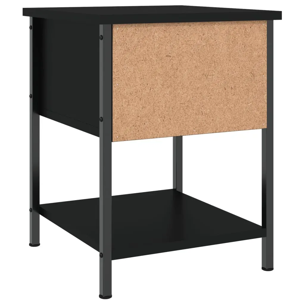 Bedside Table Black 34x35.5x45 cm Engineered Wood Price