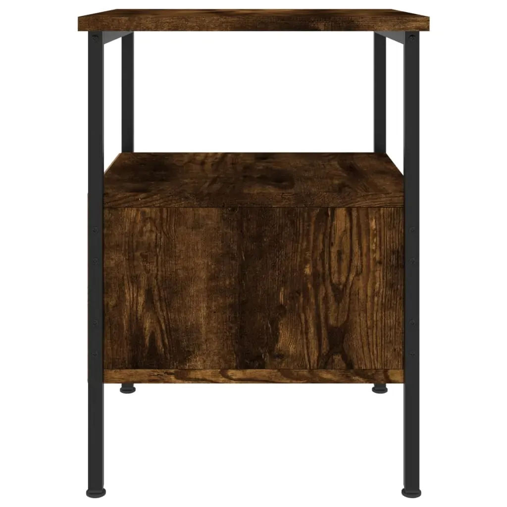 Bedside Cabinets 2 pcs Smoked Oak 34x36x50 cm Engineered Wood Price