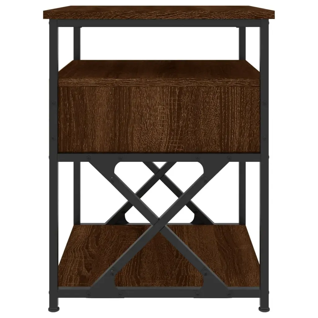 Bedside Cabinets 2 pcs Brown Oak 40x42x55 cm Engineered Wood Price