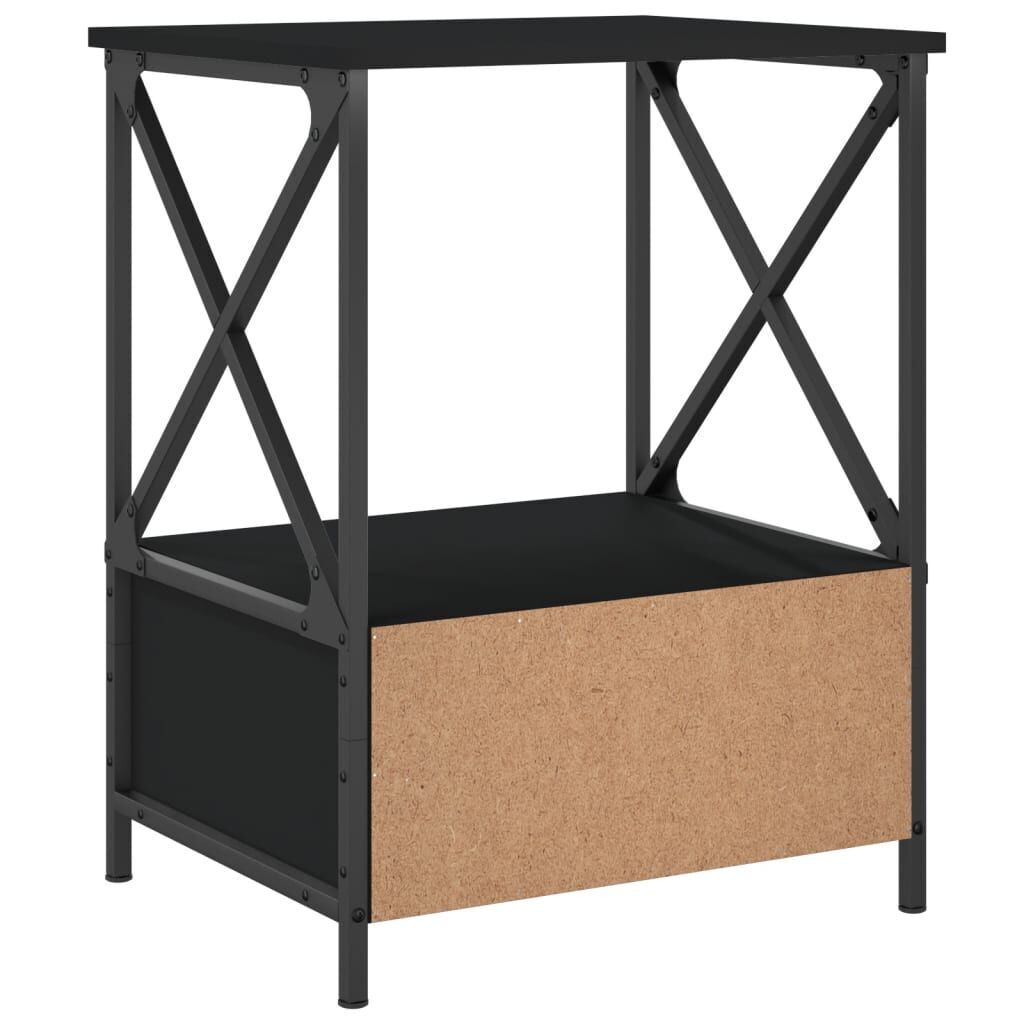 Bedside Tables 2 pcs Black 50x41x65 cm Engineered Wood Price