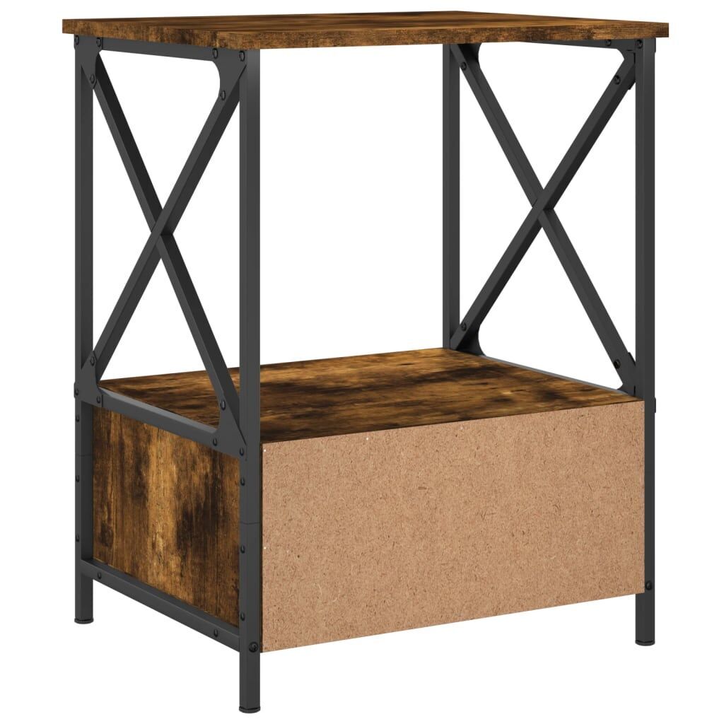 Bedside Tables 2 pcs Smoked Oak 50x41x65 cm Engineered Wood Price