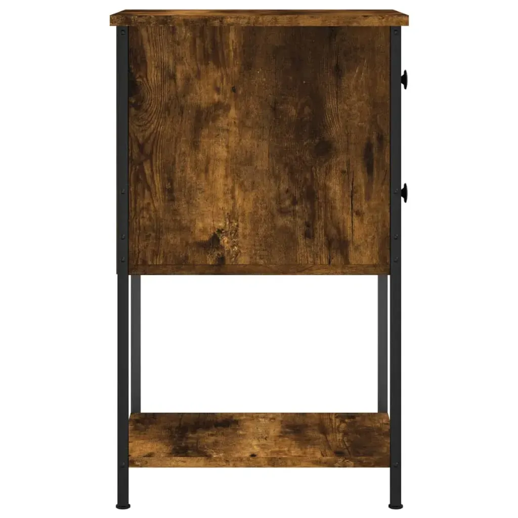 Bedside Cabinets 2 pcs Smoked Oak 32x42x70 cm Engineered Wood Price