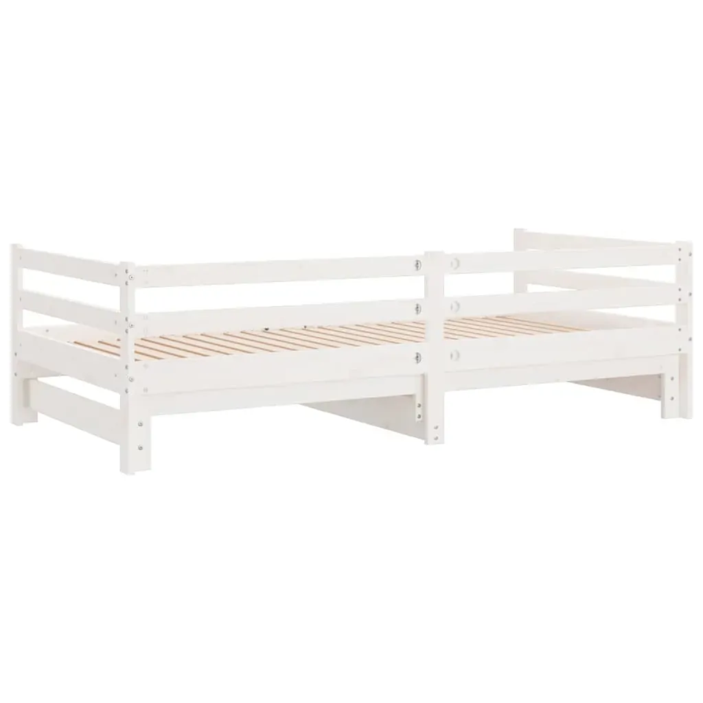 Pull-out Day Bed without Mattress White 2x(90x190) cm Price