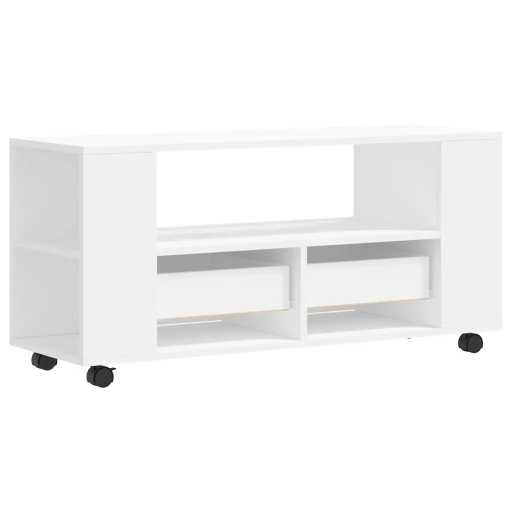 TV Cabinet White 102x34.5x43 cm Engineered Wood Price